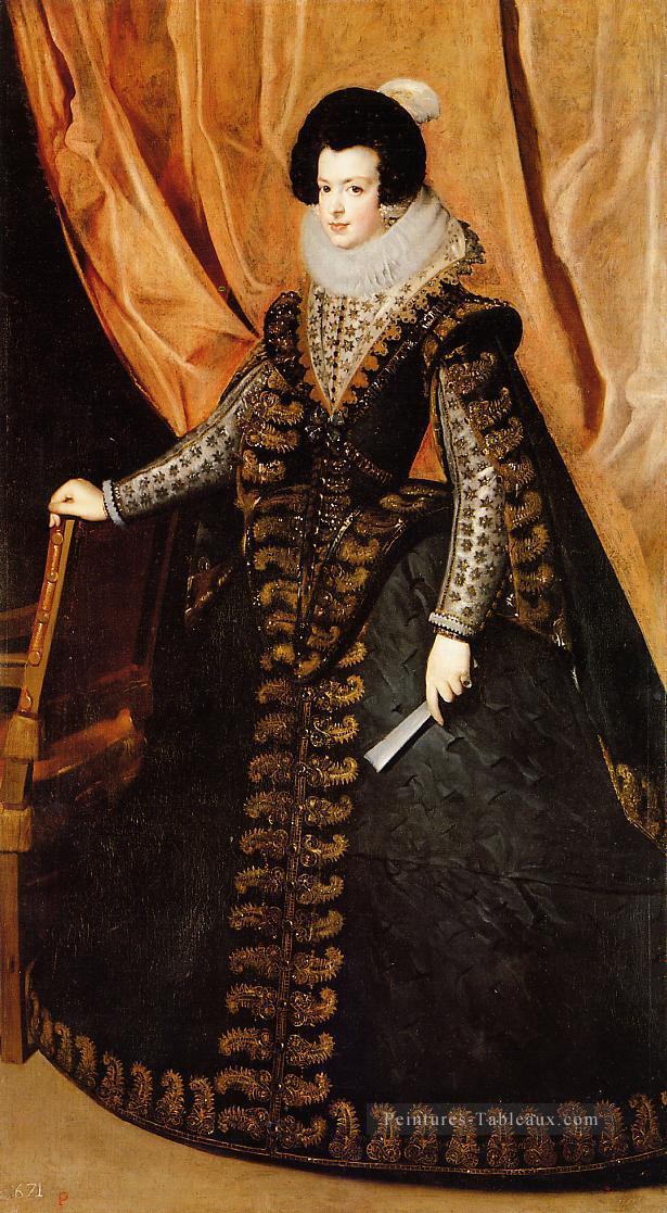 Reine Isabel Portrait debout Diego Velázquez Peintures à l'huile
